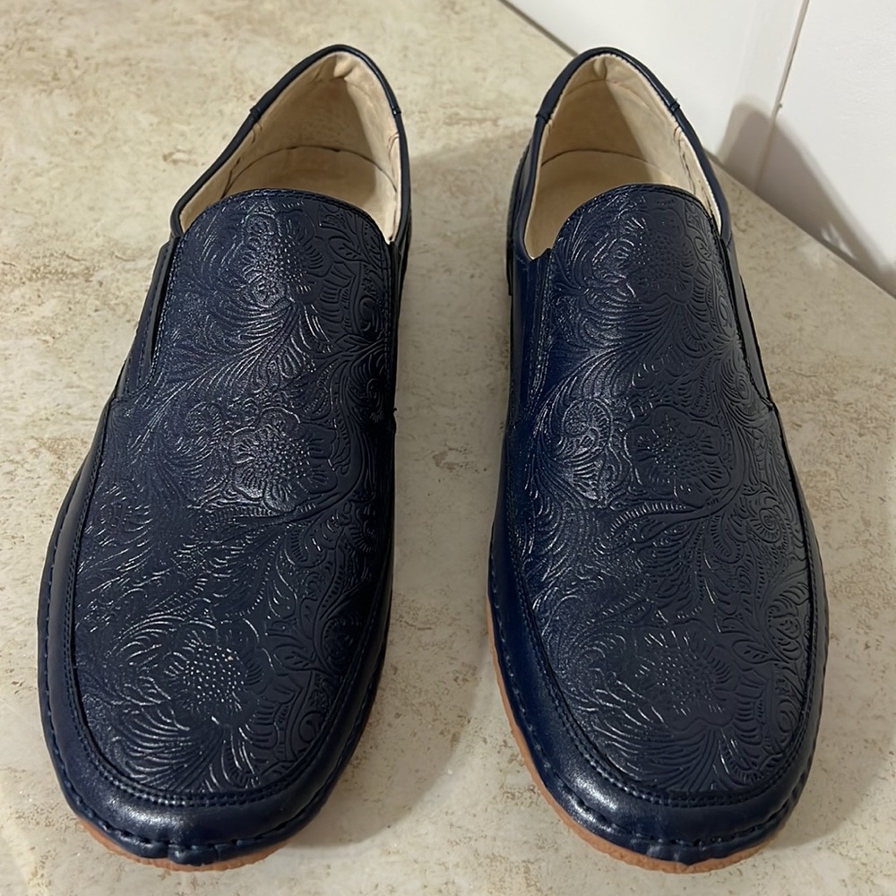 STACY ADAMS Floral, Paisley print, Loafer Mens Shoes - Picture 2 of 10